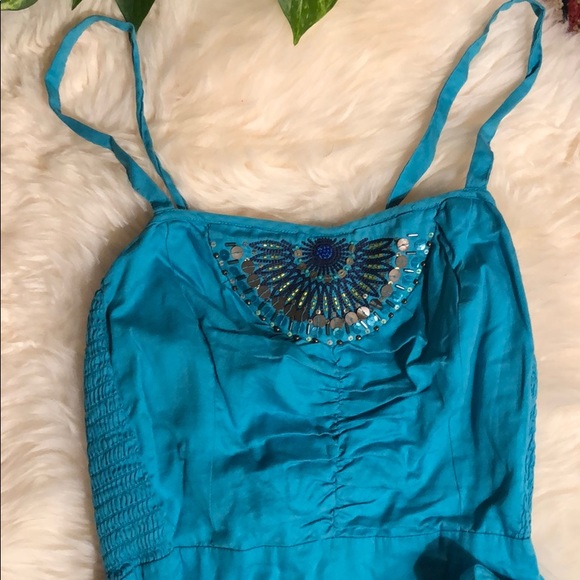 Free People Wrap Dress w/ Embroidery & Beading US2 - Picture 3 of 7